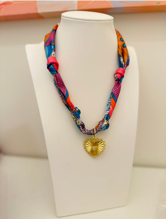 The Create Your Own Necklace-Scarf B-Joanna Heart