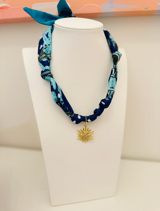 The Create Your Own Necklace-Blue and Turquoise Heart-Bright Star