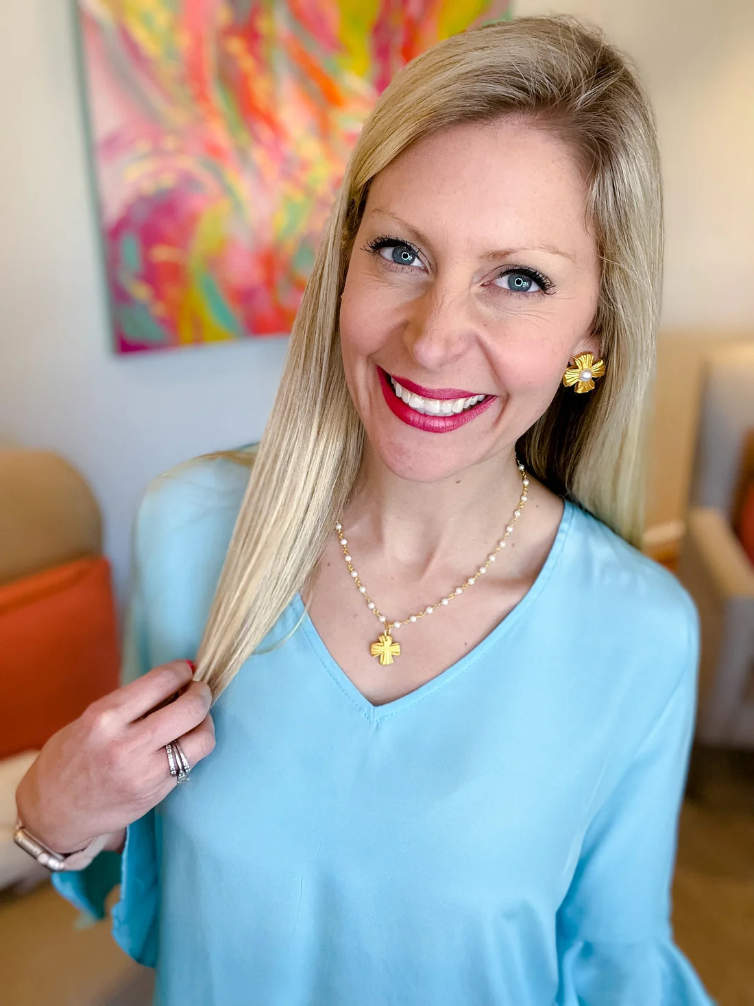Hidden Truth Jewelry/ The Pearl Chain Necklace + Julia Cross