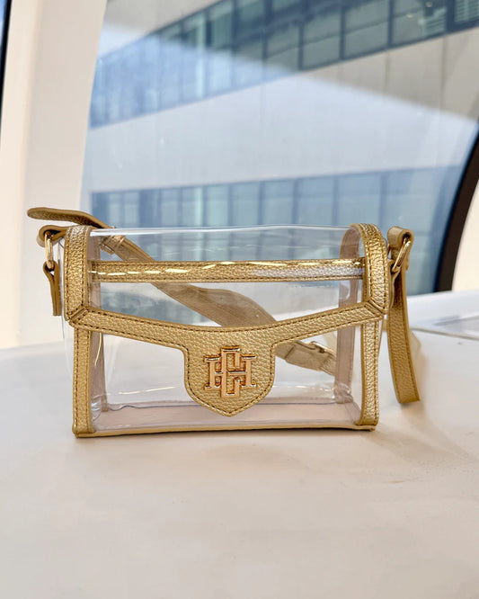 The Anna Clear Bag/ Gold