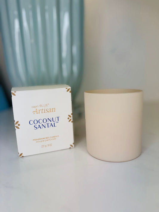 Capri Blue/ Artisan Terrazza Velluto Boxed Tumbler/ Coconut Santal
