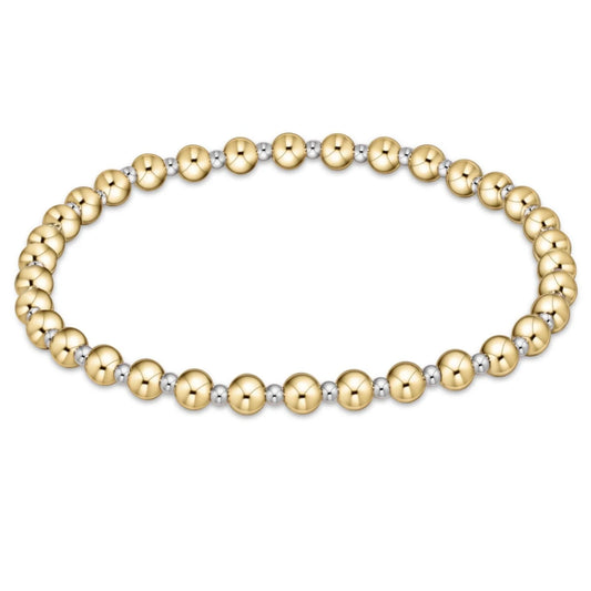 ENewton/ Classic Grateful Pattern 4MM Bead Bracelet-Mixed Metal