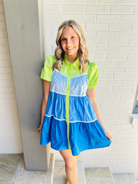 The Cast Away Colorblock Dress/ FINAL SALE