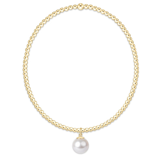 ENewton/ Classic Gold 2MM Bracelet-Classic Pearl 8MM Charm