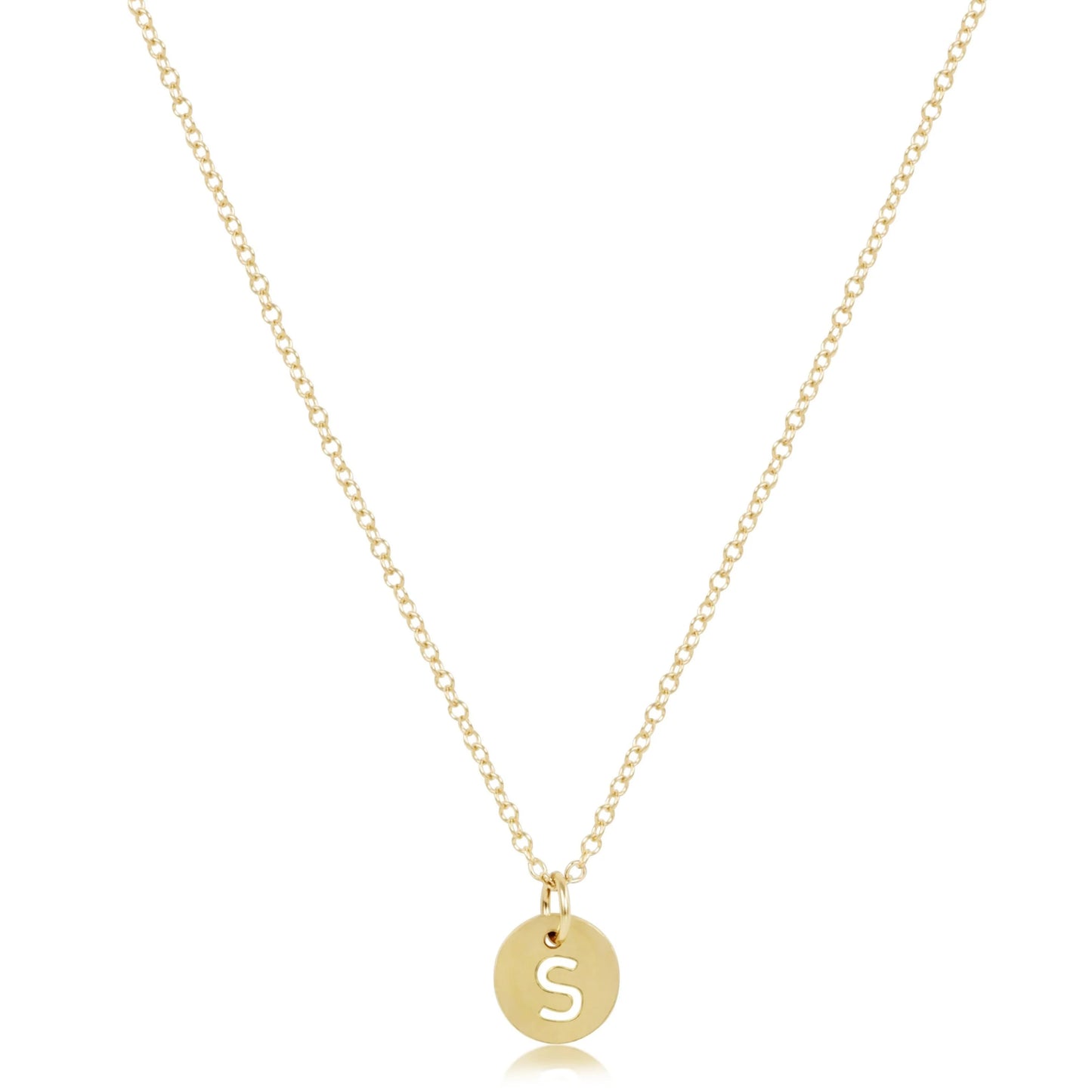ENewton/ 16" Necklace Gold-Respect Small Disc