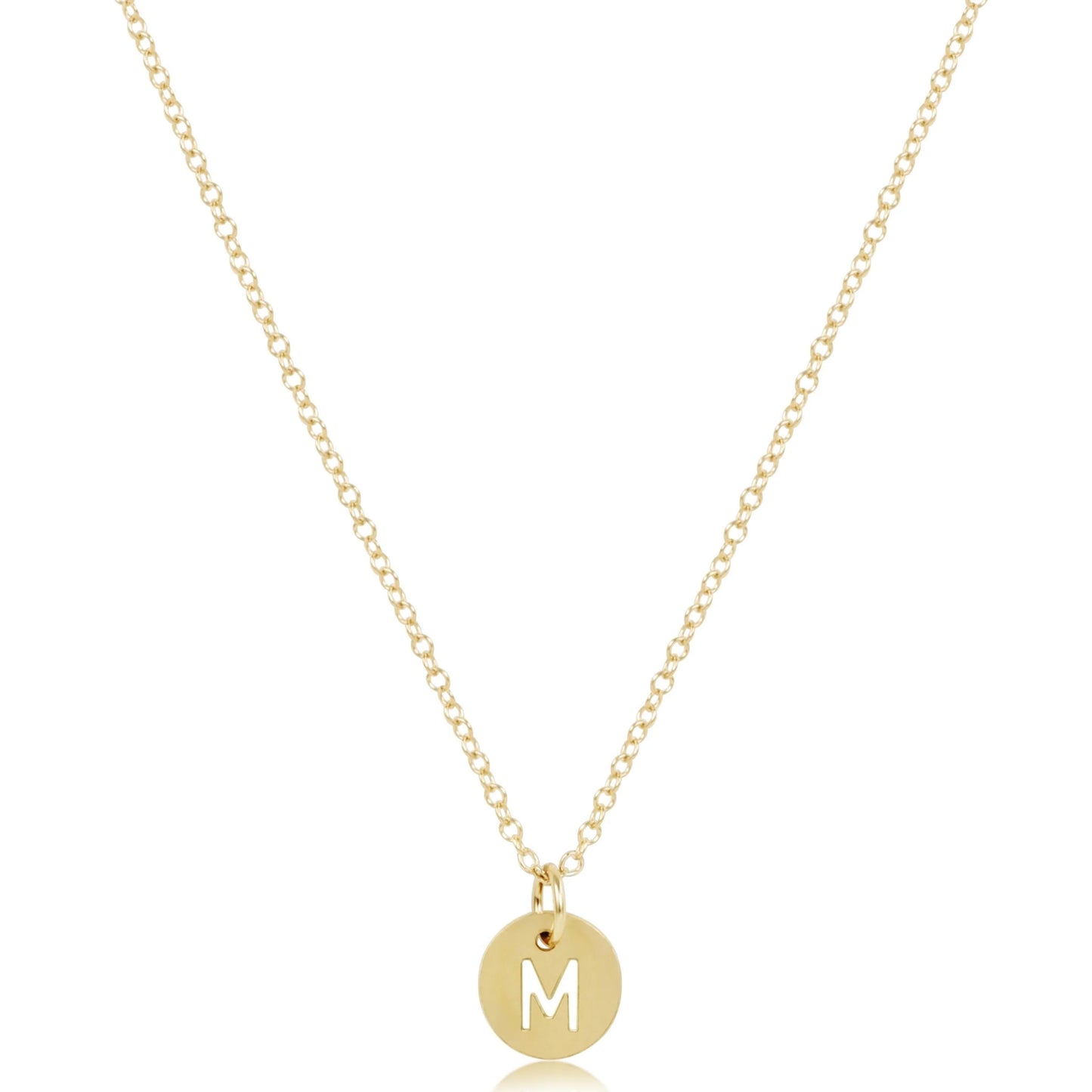 ENewton/ 16" Necklace Gold-Respect Small Disc