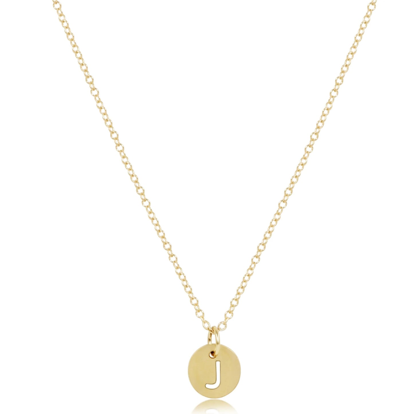 ENewton/ 16" Necklace Gold-Respect Small Disc