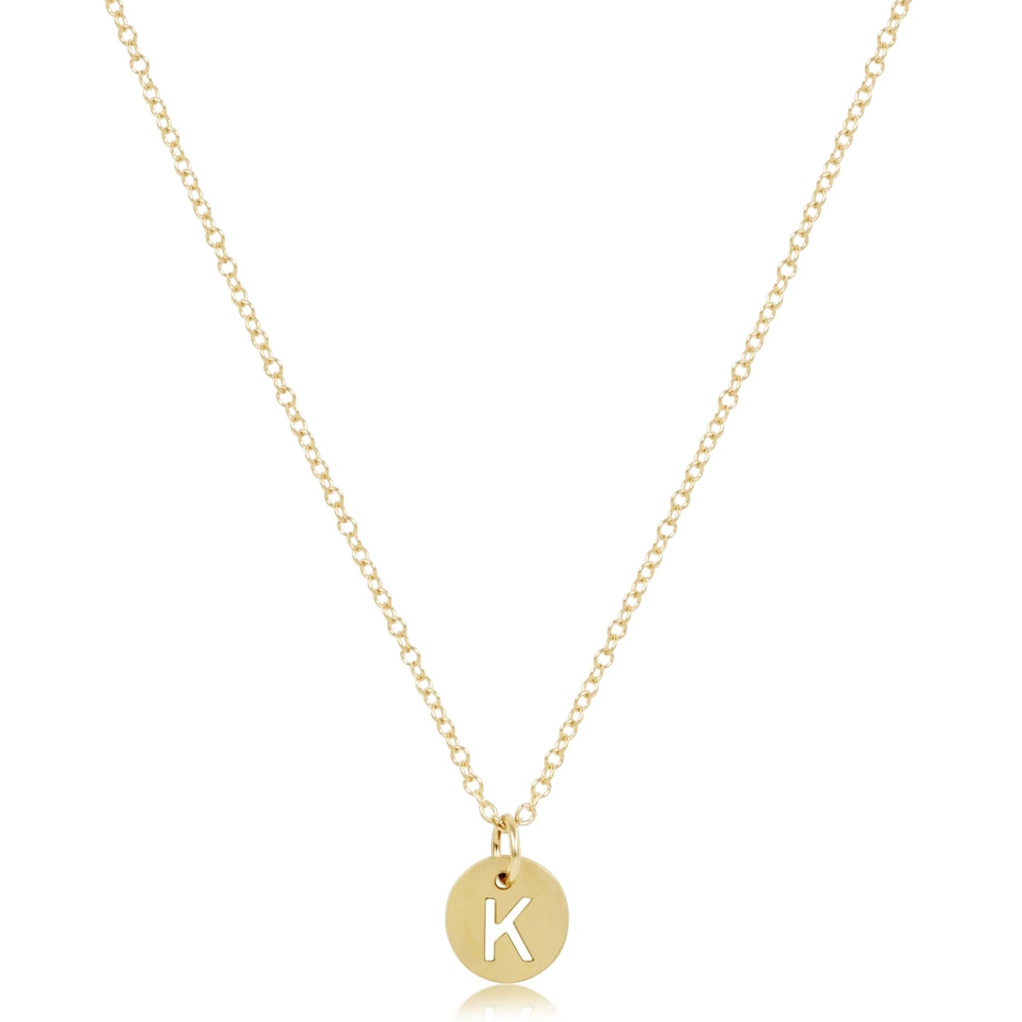 ENewton/ 16" Necklace Gold-Respect Small Disc
