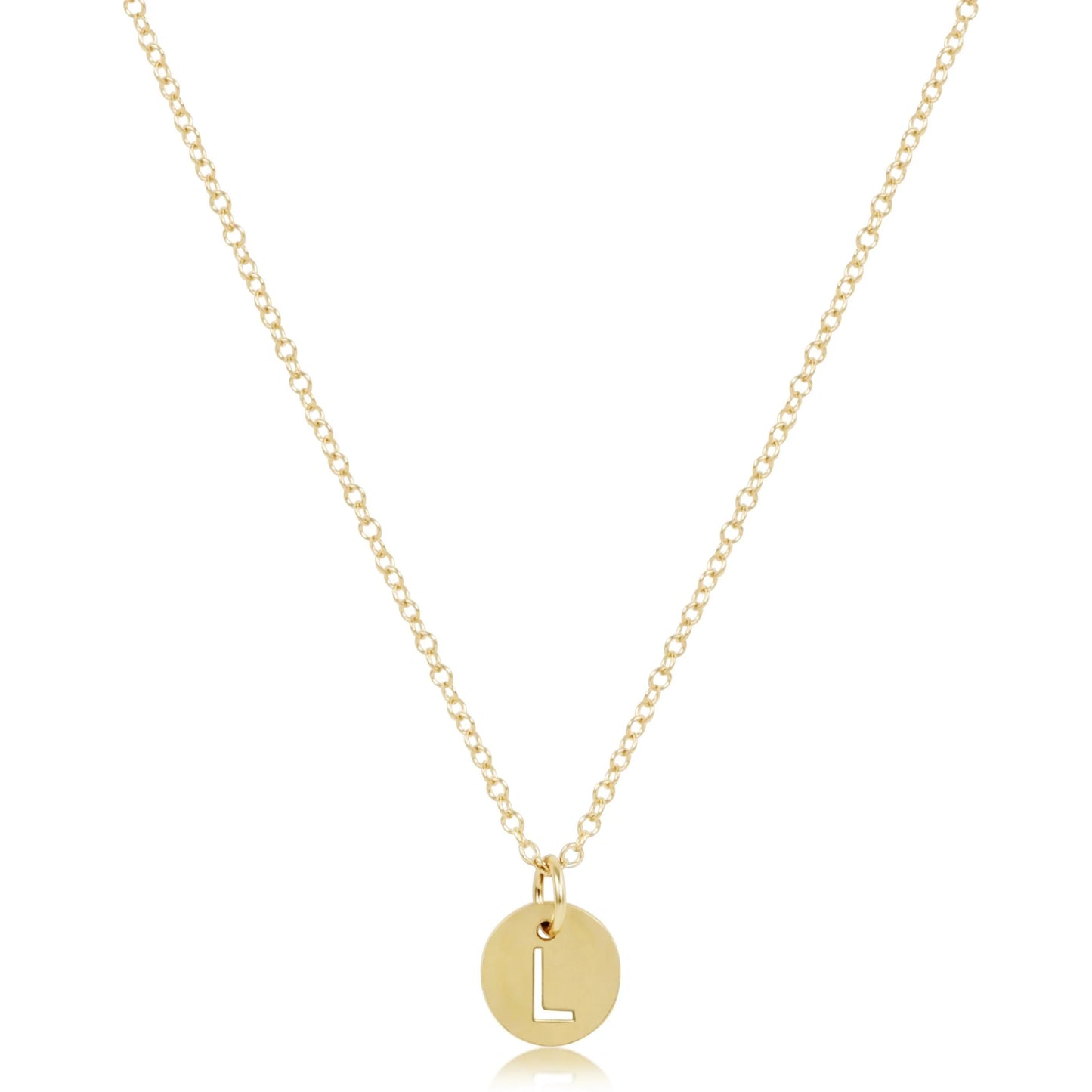 ENewton/ 16" Necklace Gold-Respect Small Disc