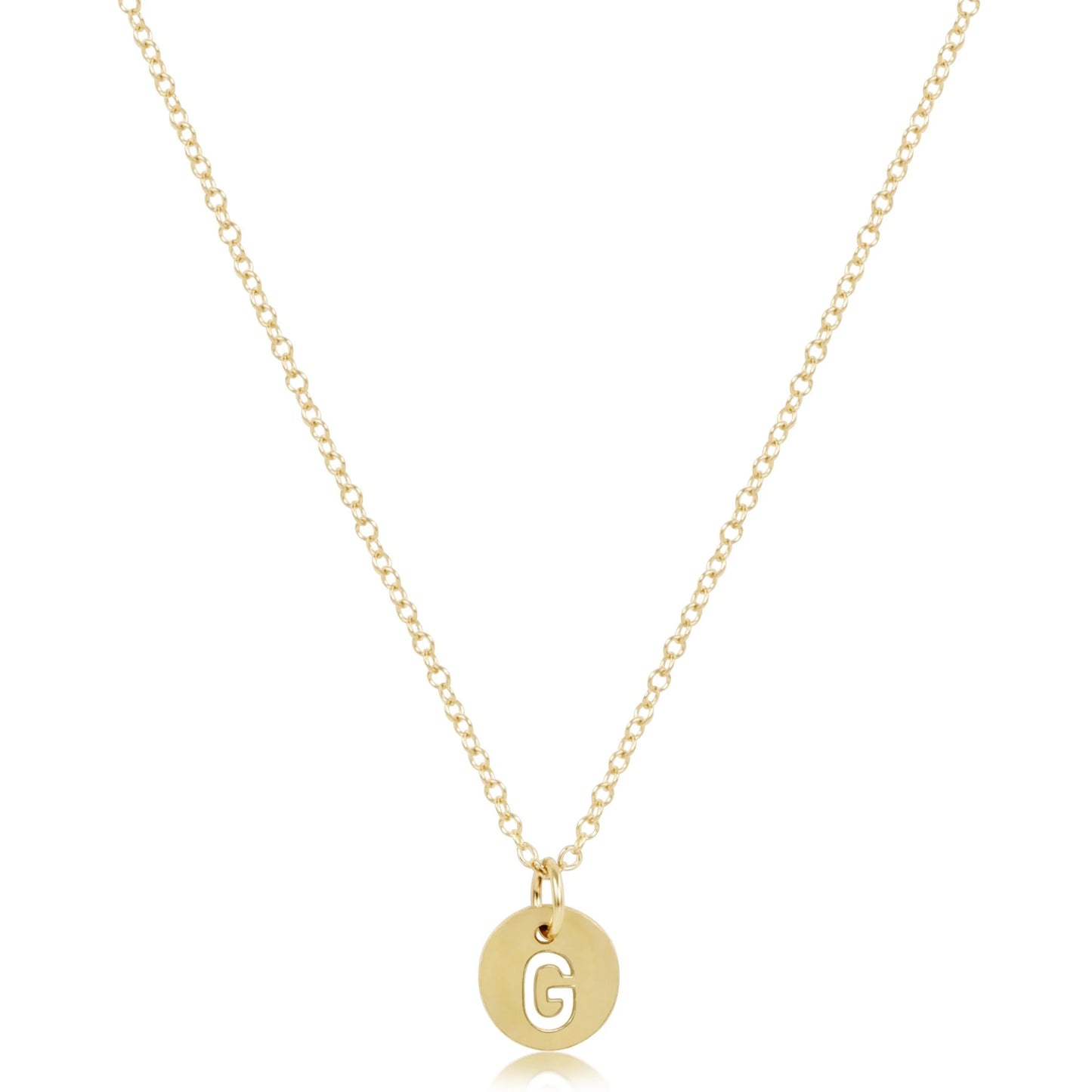 ENewton/ 16" Necklace Gold-Respect Small Disc