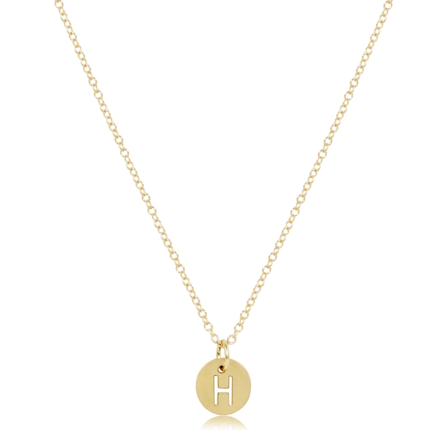 ENewton/ 16" Necklace Gold-Respect Small Disc