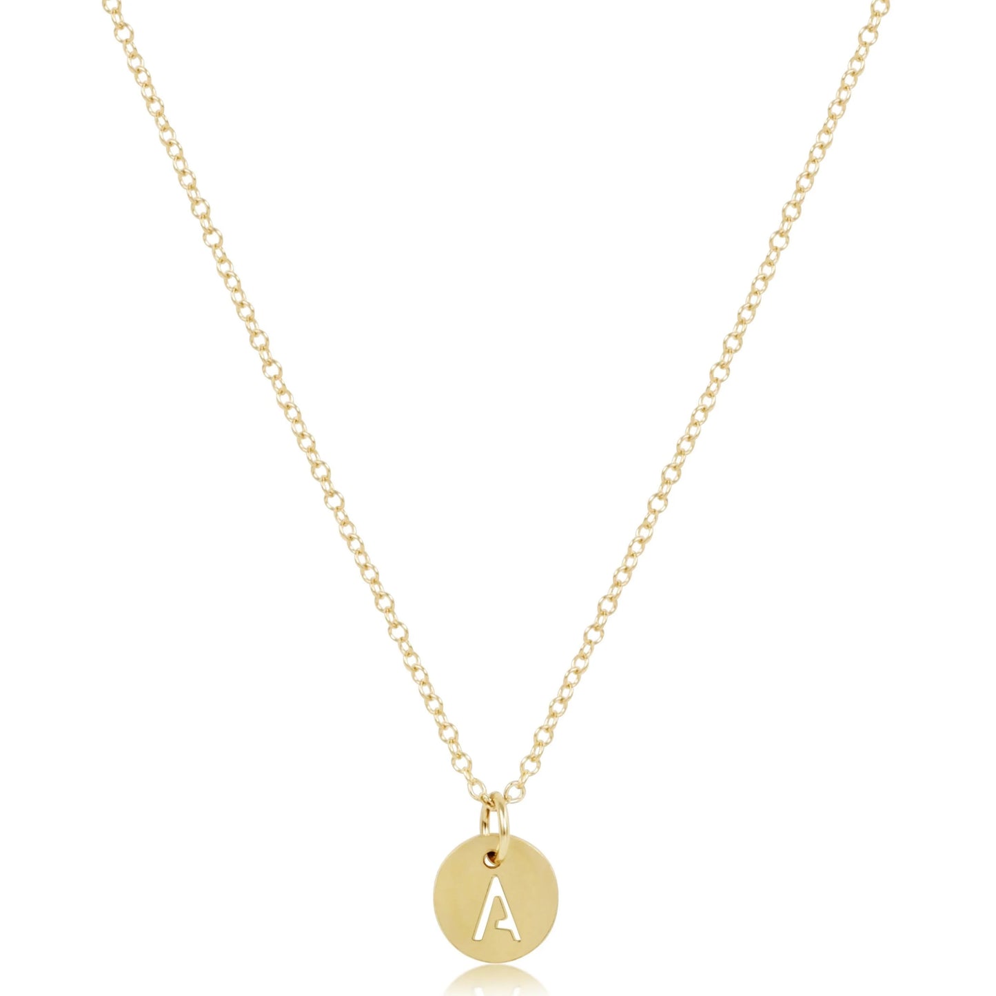 ENewton/ 16" Necklace Gold-Respect Small Disc