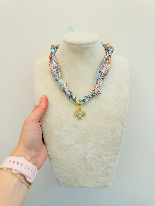 The Create Your Own Necklace-Scarf V-Block Cross