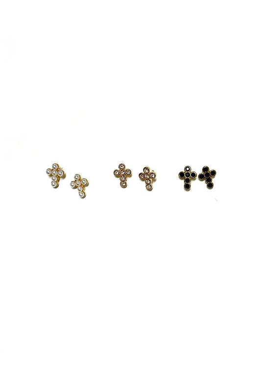 BPD/ The Black Onyx Cross Stud