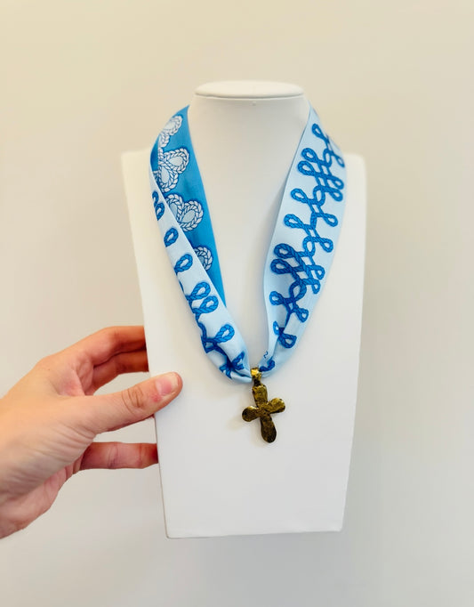 BPD/ Scarf I Necklace/ Blue