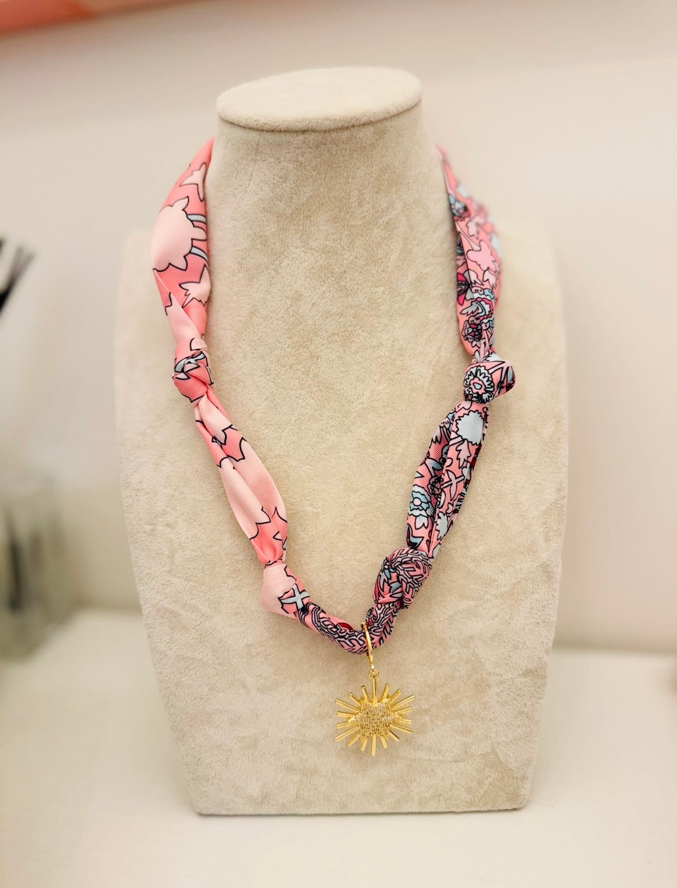 The Create Your Own Necklace-Pink Floral-Bright Star