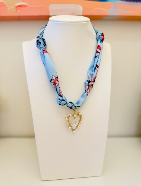 The Create Your Own Necklace-Scarf GG-Barry Heart