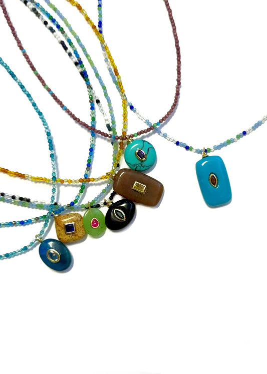 BPD/ The Kat Necklace/ Blue with Blue Mix