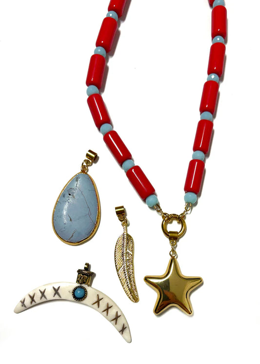BPD/ The Roosevelt Necklace/ Turquoise Drop