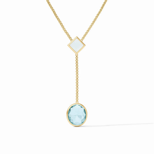 Julie Vos/ Jolie Lariat Necklace/ Aquamarine Blue