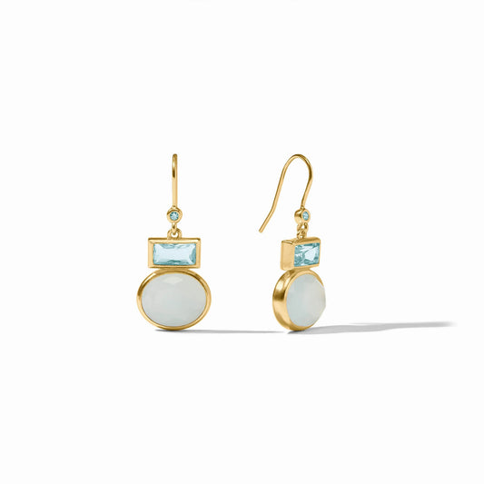 Julie Vos/ Jolie Midi Earring/ Aquamarine Blue