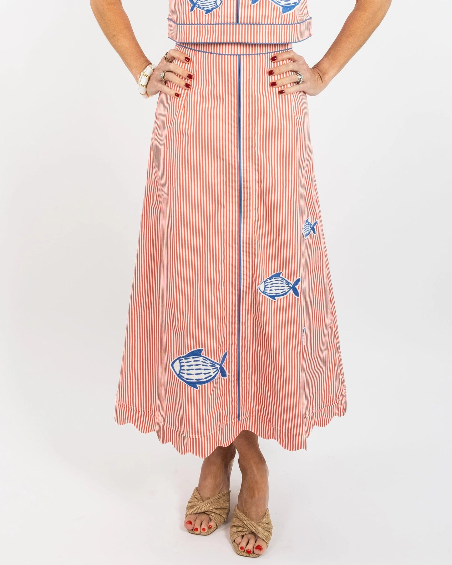 The Emmy Skirt/ Fish Applique