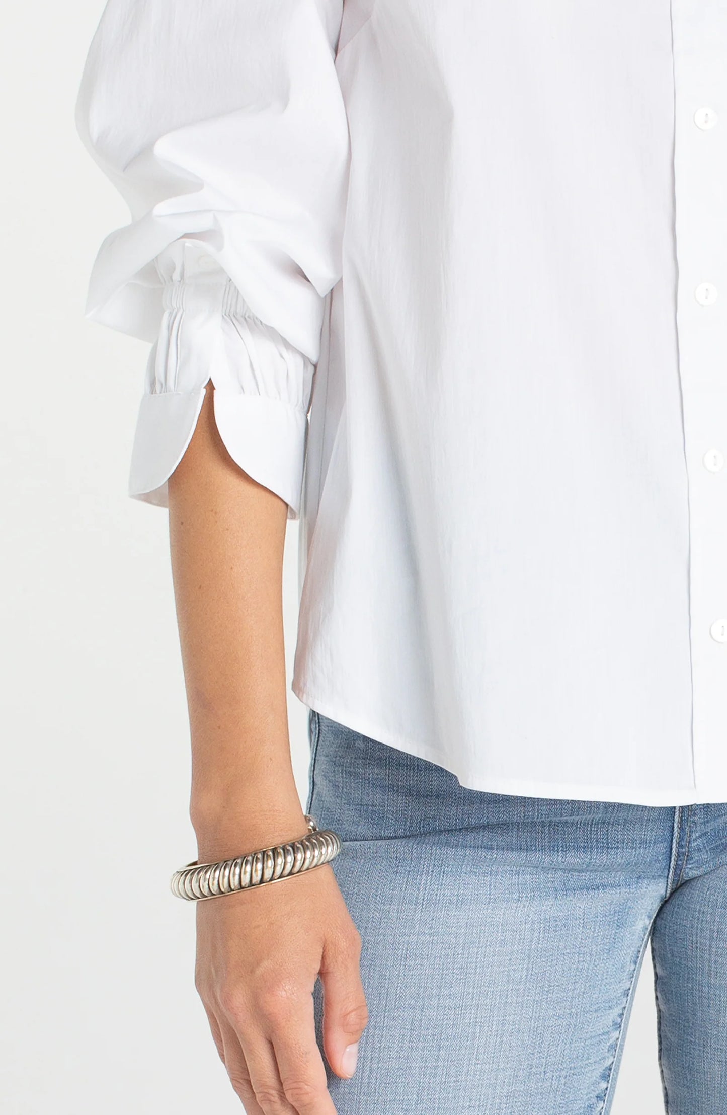 Liverpool/ The Adjustable Sleeve Woven Top