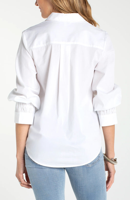 Liverpool/ The Adjustable Sleeve Woven Top