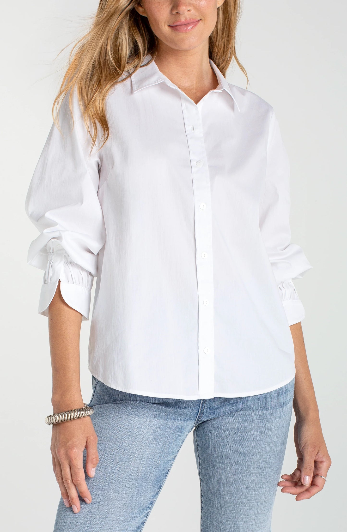 Liverpool/ The Adjustable Sleeve Woven Top