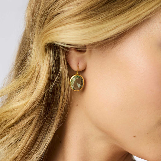 Julie Vos/ Laguna Stone Earring/ Clear Crystal