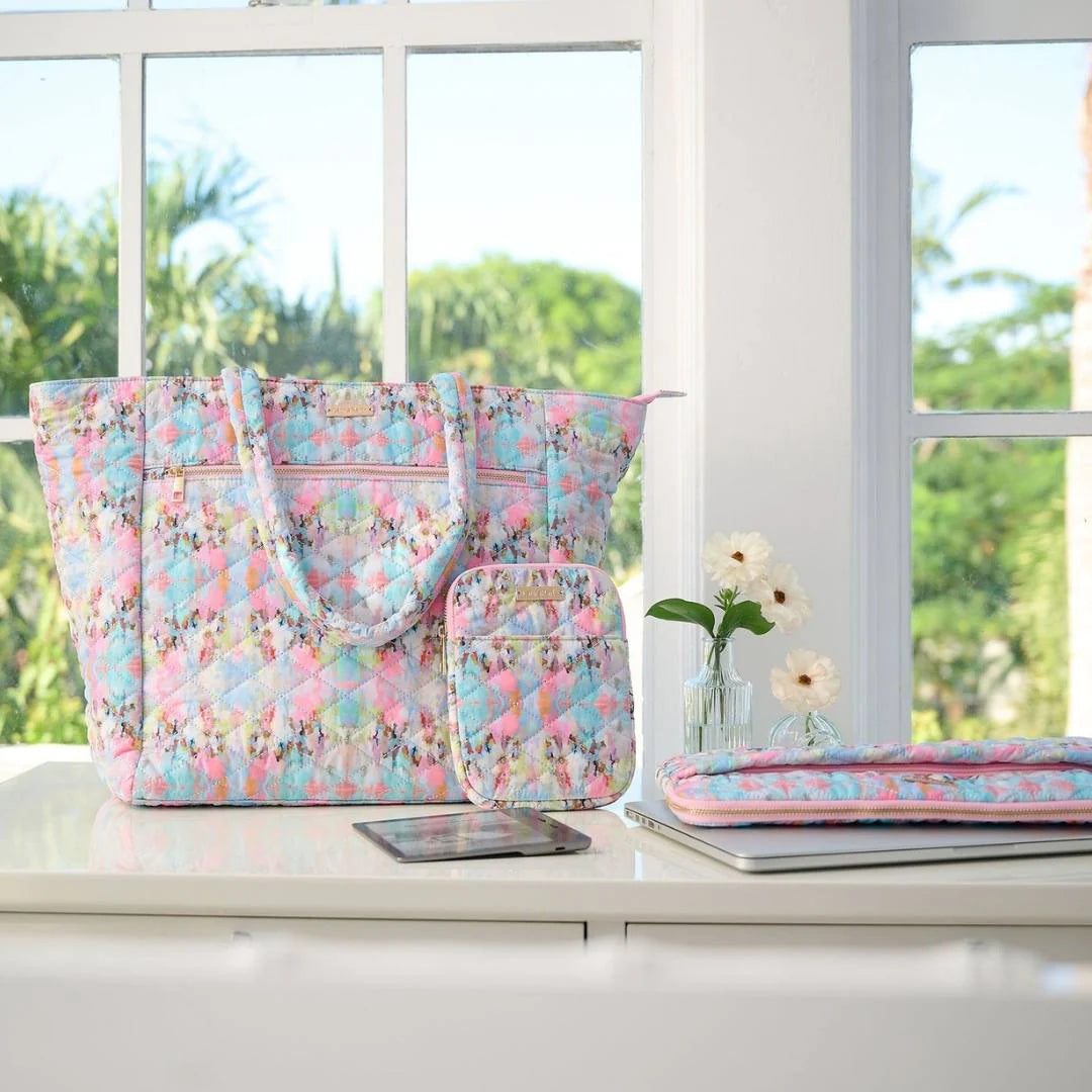 Laura Park/ Quilted Tote Bag/ Brooks Avenue