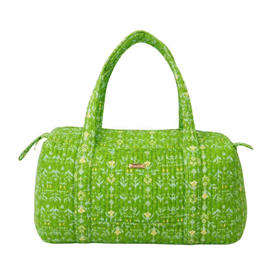 Laura Park/ Signature Duffle Bag/ Petal Garden Green