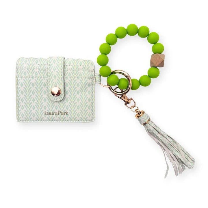 Laura Park/ Keychain Wristlet Wallet/ Petite Front Mint