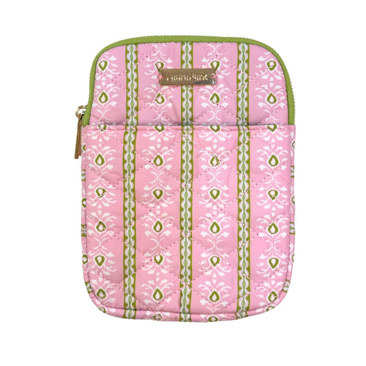 Laura Park/ Quilted E-Reader Case/ Rosemary Stripe Pink