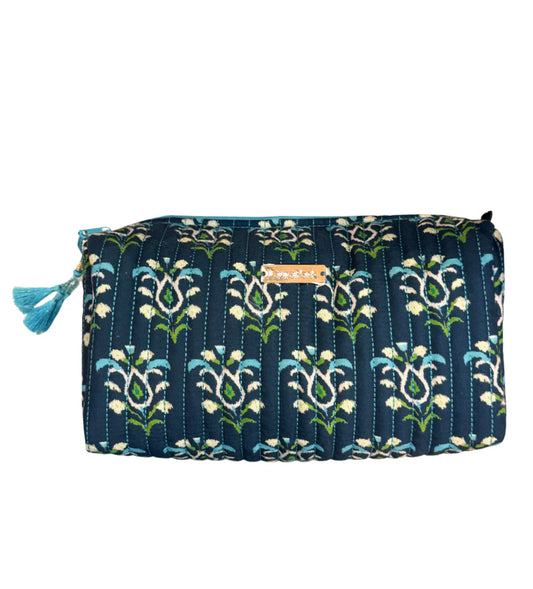 Laura Park/ Signature Large Cosmetic Bag/ Rosemary Indigo
