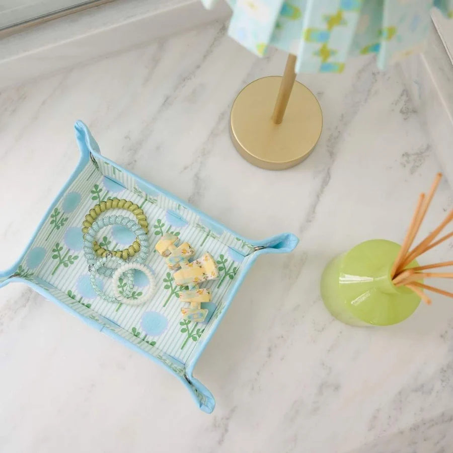 Laura Park/ Snap Tray/ Marigold Ticking Stripe Blue