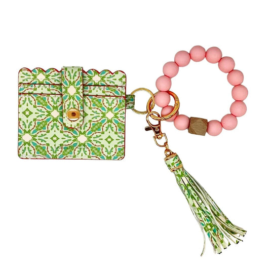 Laura Park/ Keychain Wristlet Wallet/ Lagos Blush