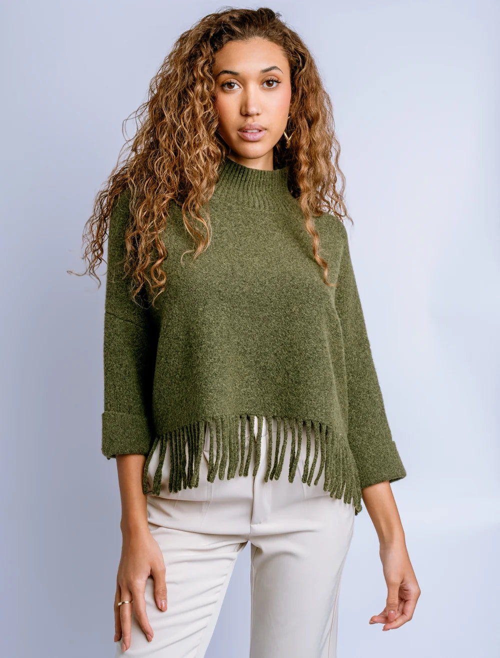 The Sachi 'Aja' Sweater/ Olive Jade