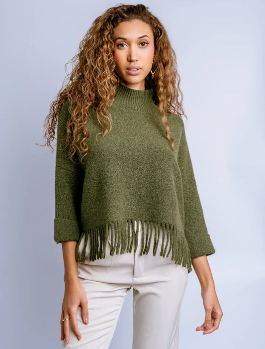 The Sachi 'Aja' Sweater/ Olive Jade