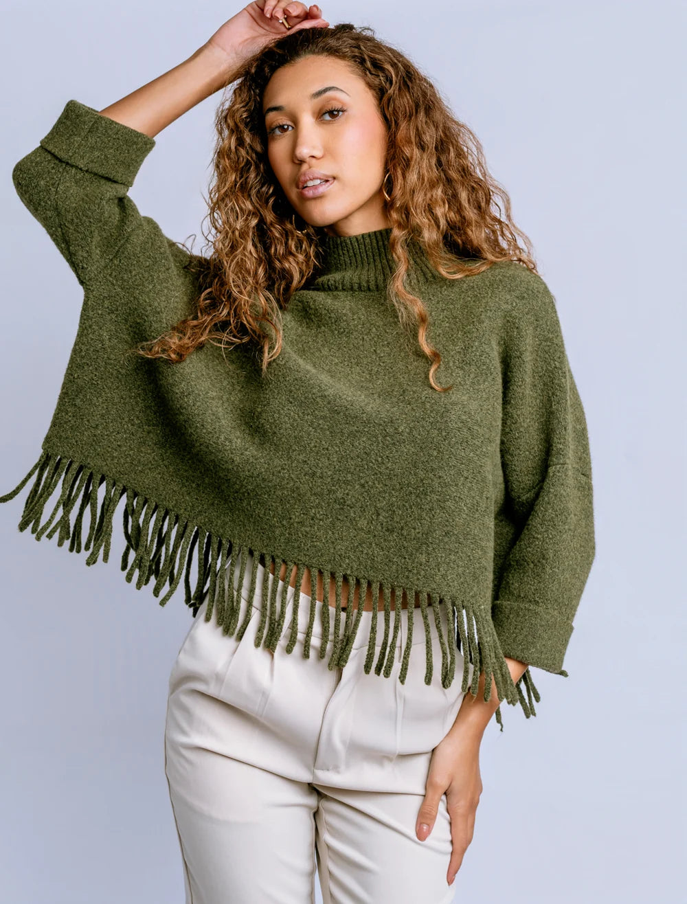 The Sachi 'Aja' Sweater/ Olive Jade