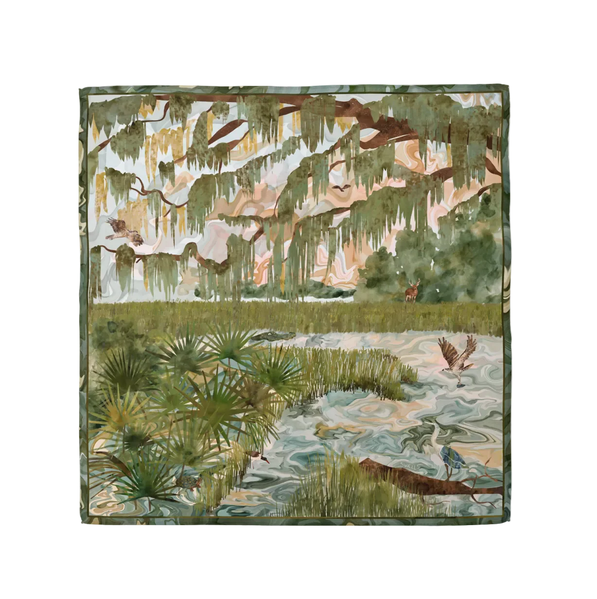 Swells/ The Charleston Marsh Scarf