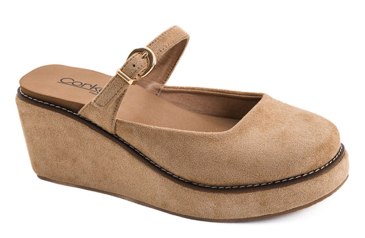 Corkys/ The Me Time Clog/ Camel Faux Suede