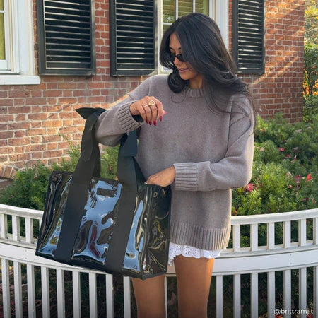 Case-Mate/ Bow Jelly Tote Bag/ Midnight Black