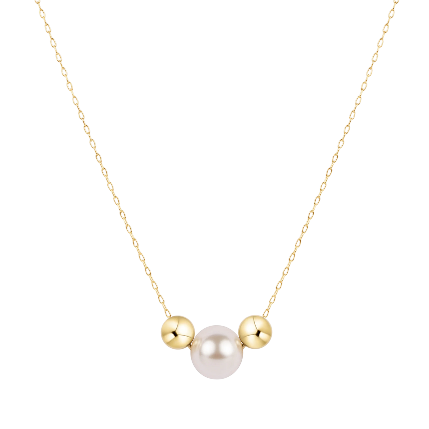 ENewton/ 16" Necklace Gold-Purpose Pearl