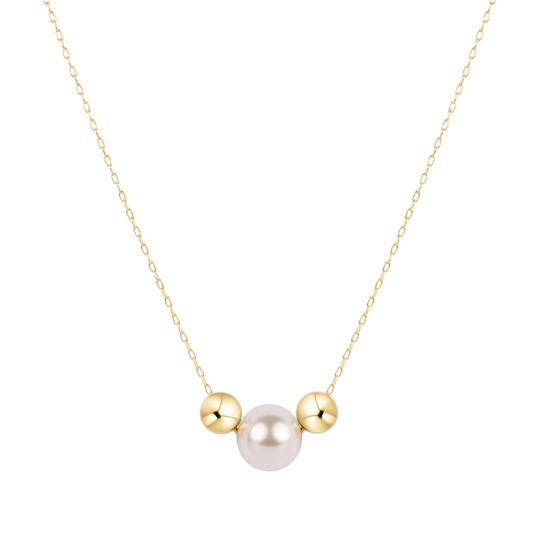 ENewton/ 16" Necklace Gold-Purpose Pearl