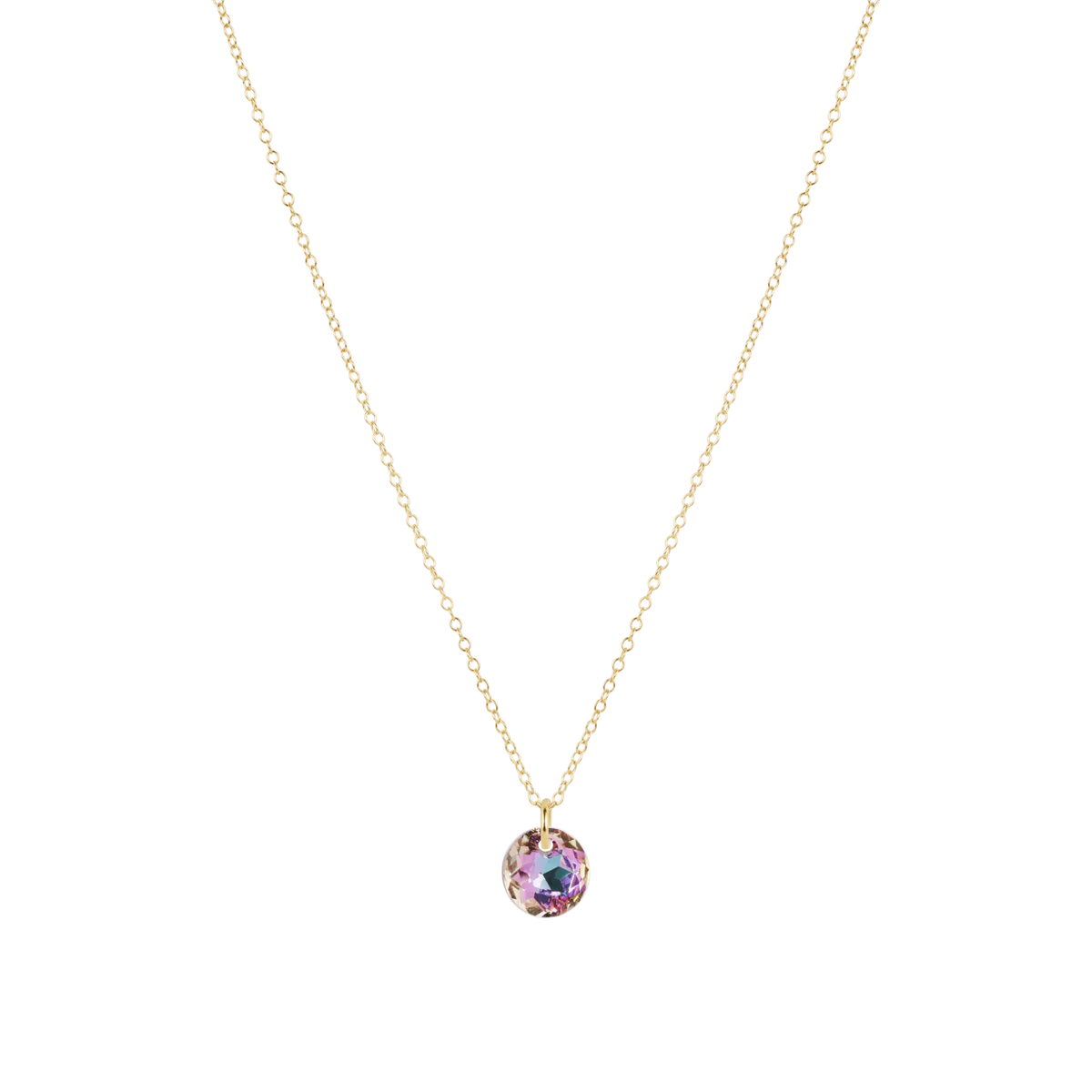 ENewton/ 16" Necklace Gold-Reflection Small Charm-06