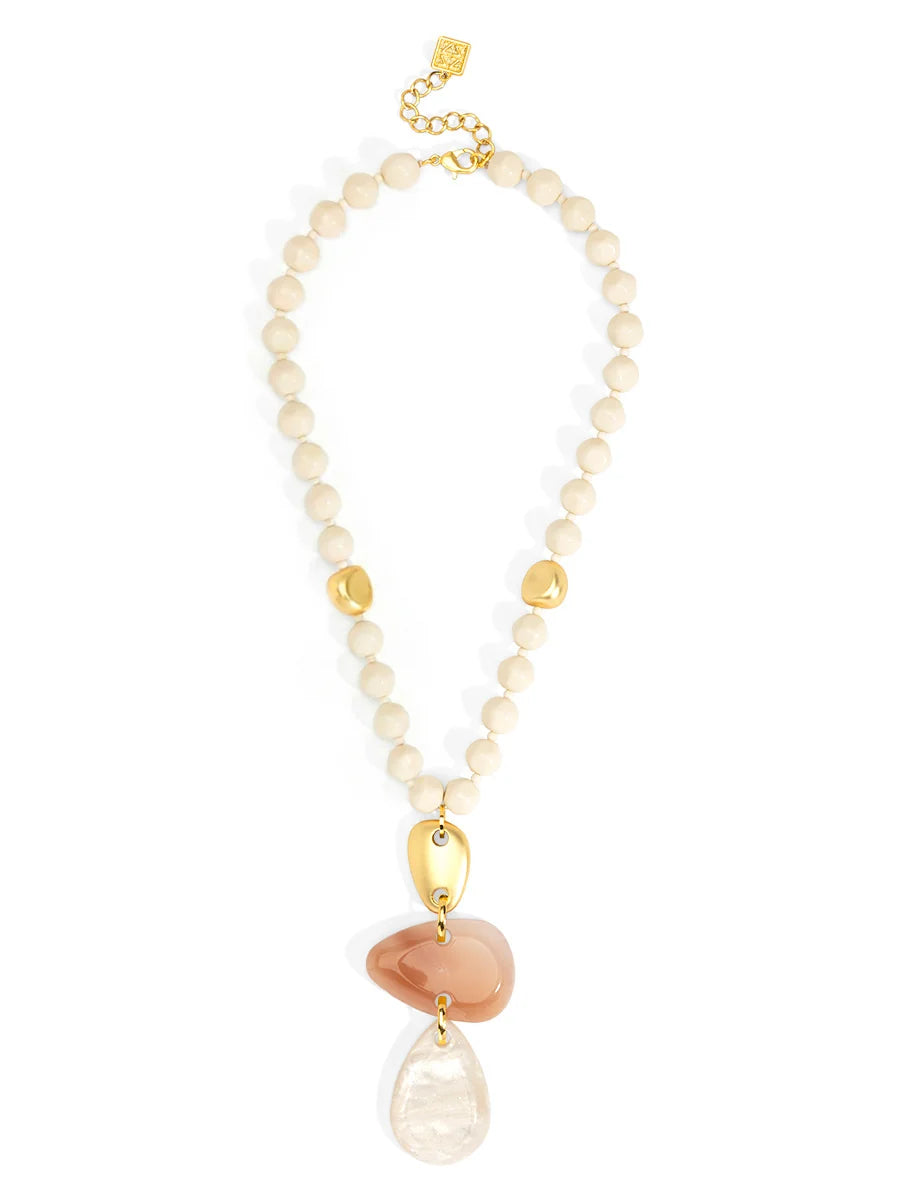 The Estelle Beaded Pendant Necklace