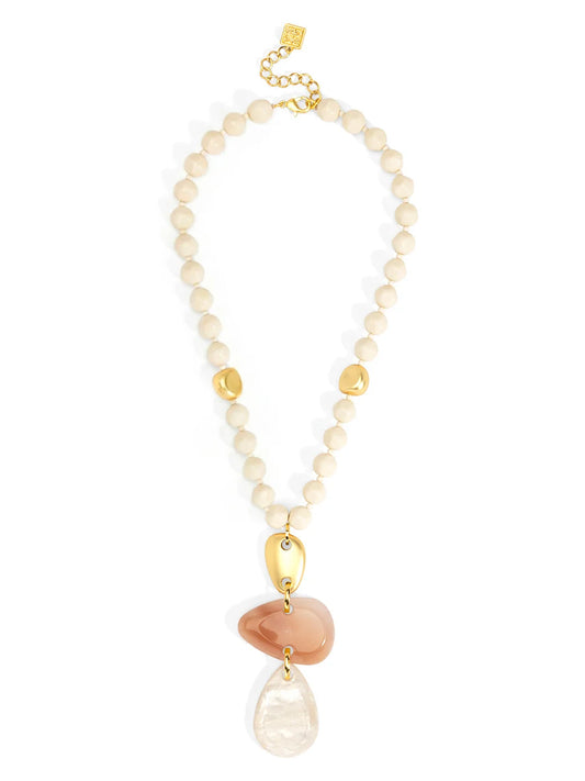 The Estelle Beaded Pendant Necklace