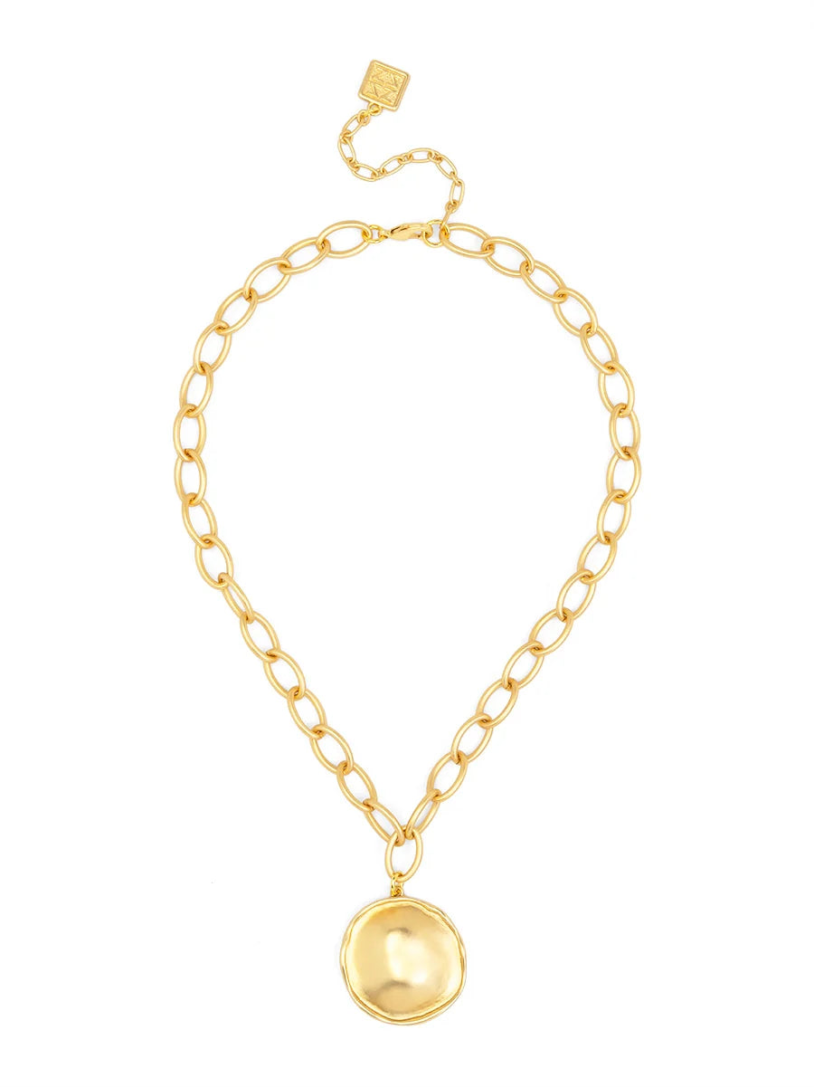 The Maren Disc Pendant Necklace