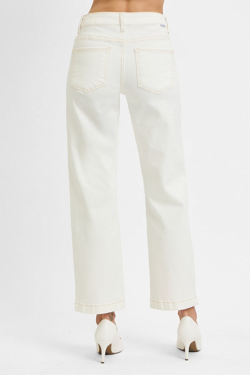 Risen/ MR Ankle Straight Jean/ Cream